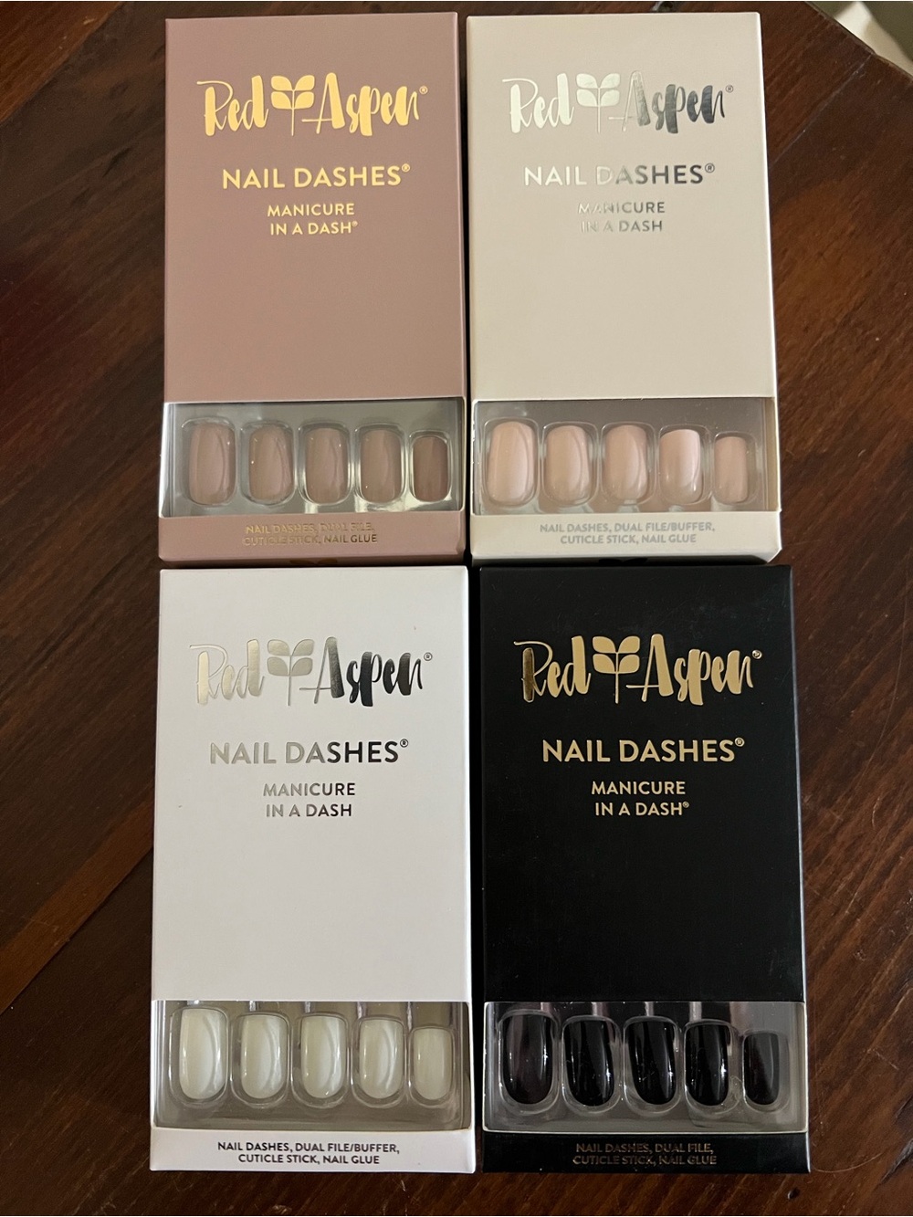 Red Aspen Nail Dashes Press-On Nails